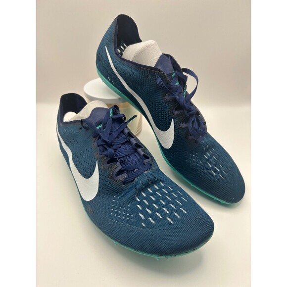 NIKE Zoom Victory 3 Men's Distance Track Spikes Cleats Blue Force/White SZ 12.5 - Picture 2 of 8